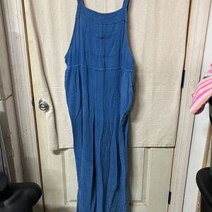 New In Blue Sleeveless Jumpsuit
